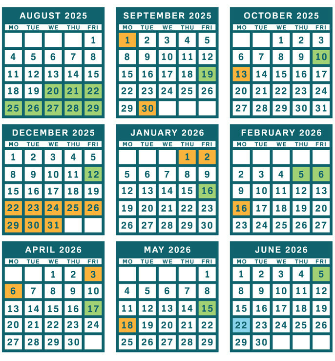 MESC 2025-2026 School Calendar